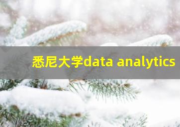 悉尼大学data analytics